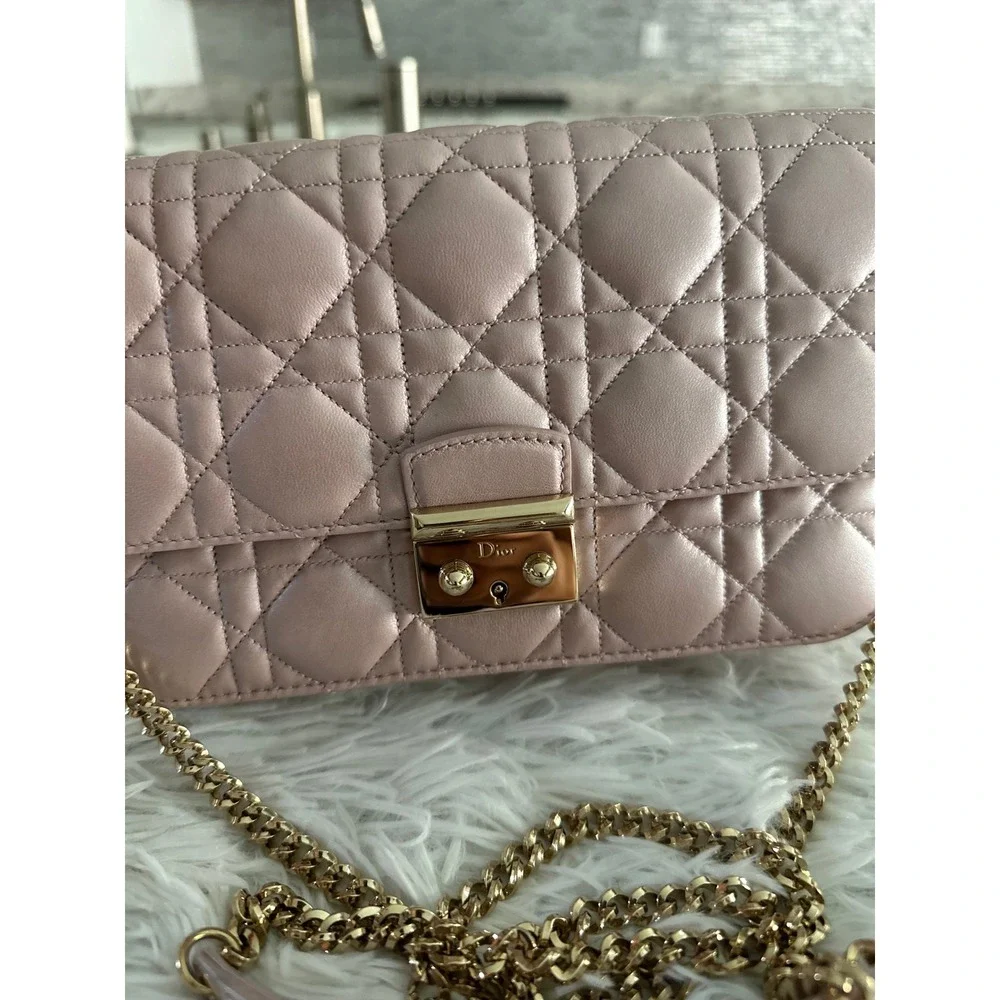 Christian Dior Miss Dior Cannage Leather Pink Bag Handbag